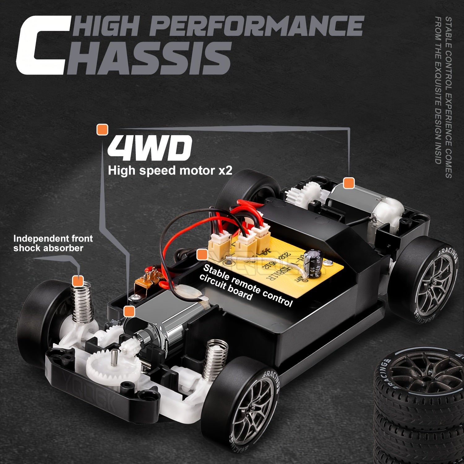 Coche de drift ecala 1:24. Facil de manejar. Mucha potencia.