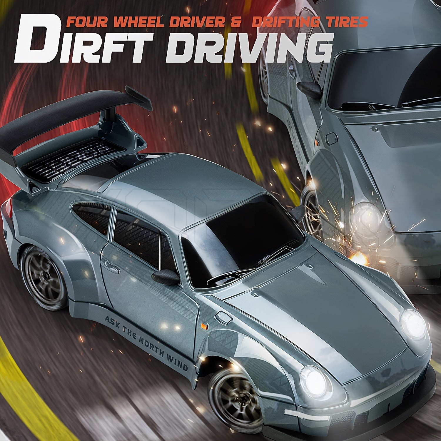 Coche de drift ecala 1:24. Facil de manejar. Mucha potencia.